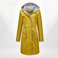 Angelika | Damen Klassisch Kordelzug Regenjacke in Gelb