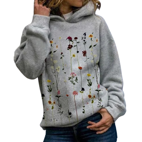 Kristin | Weicher pullover mit Blumenmuster