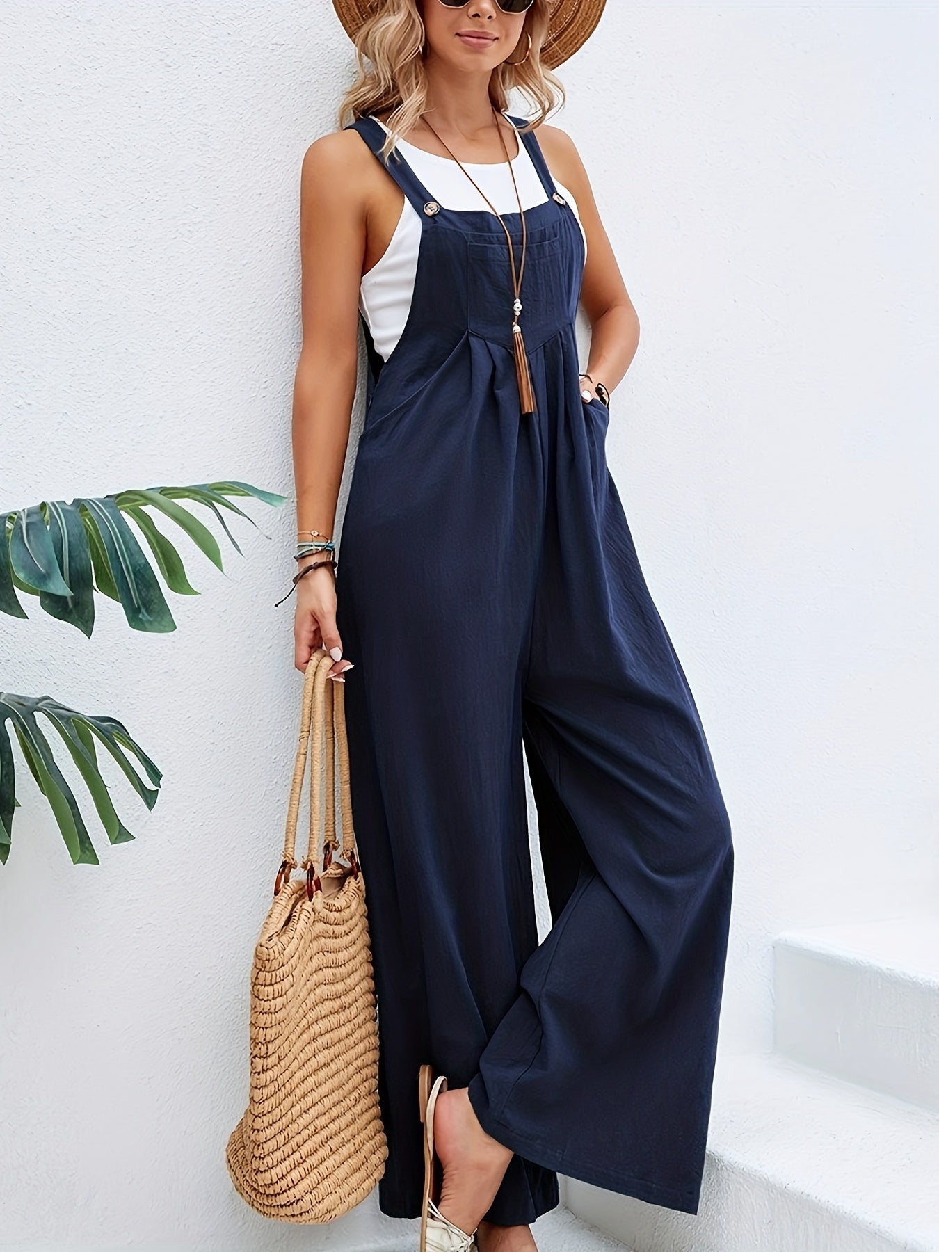 Ärmelloser Boho Jumpsuit für Damen