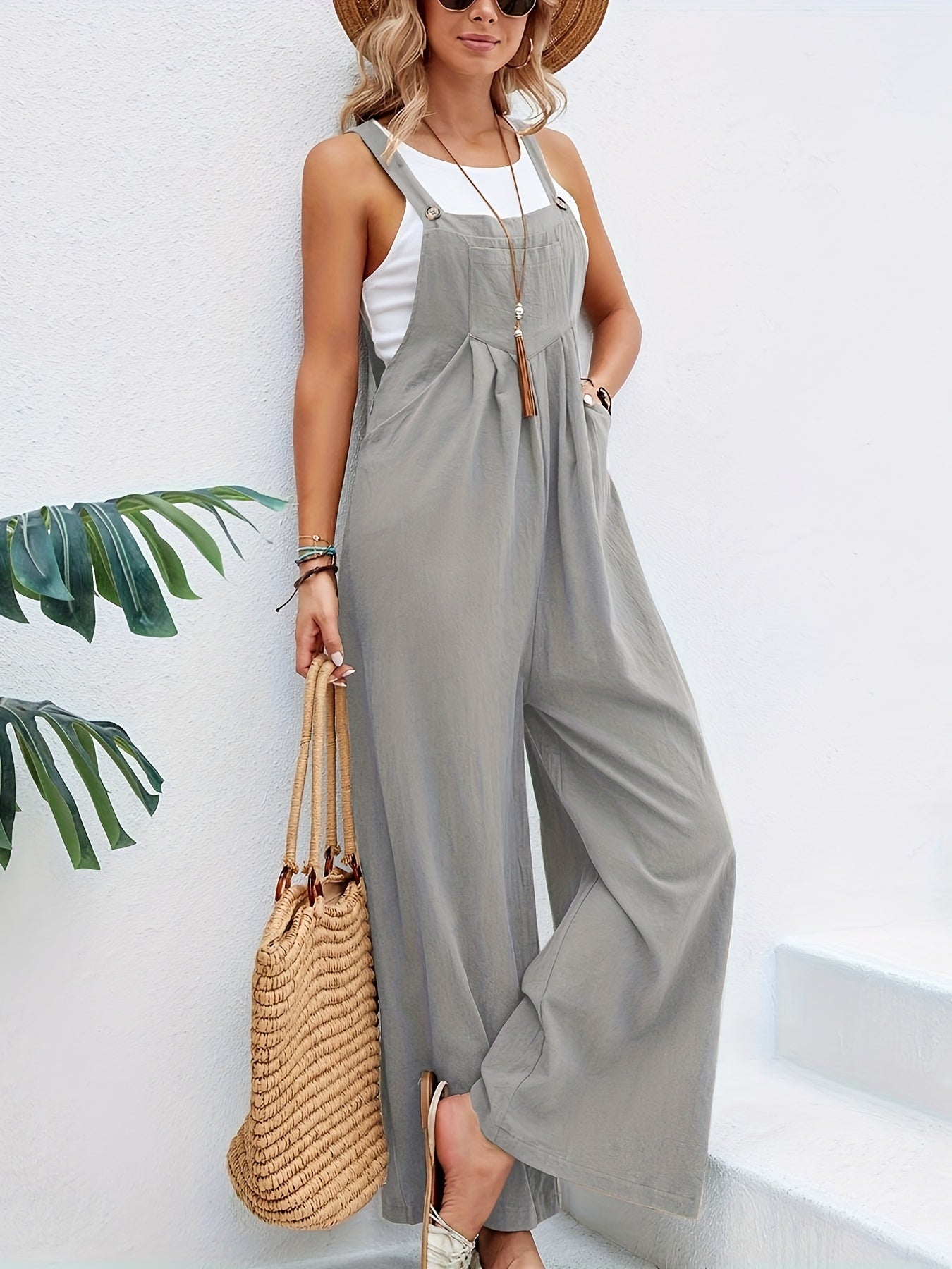 Ärmelloser Boho Jumpsuit für Damen