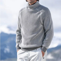 Pullover Herren Mit Rollkragen | Weicher Strick in Grau