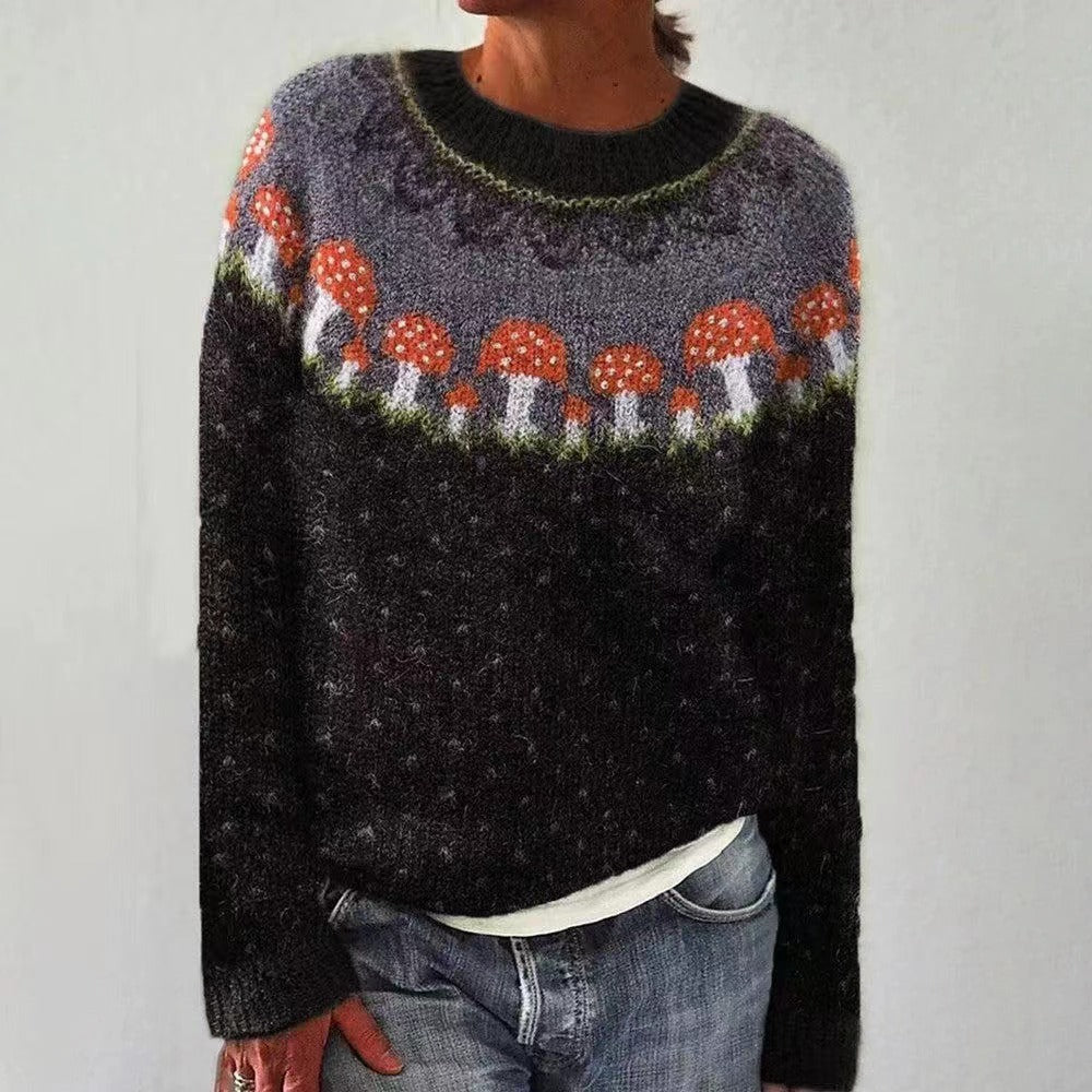 KNOPF-PILZ-PULLOVER | ELEGANTER STRICKSTIL