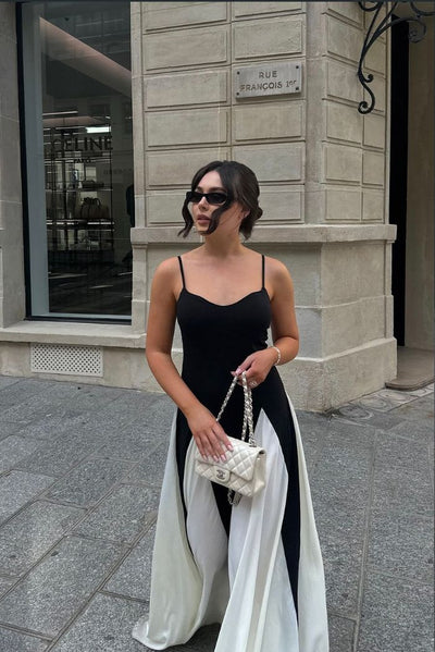 Viara - Getäfeltes Maxikleid