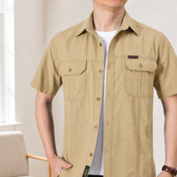 Abenteuer™ Hemd aus Baumwolle mit Utility Taschen in Beige