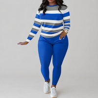 Alice™ Set mit Streifenmuster und formendem Sitz in Blau