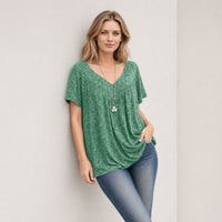 Lisboa™ Bluse aus Premium-Viskose mit V-Ausschnitt in Grün