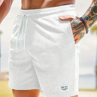 Joshua | Herren Legere strukturierte Shorts in Weiß
