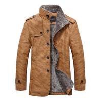 Warme Winterjacke für Herren - William in Braun