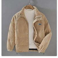 William | Elegante Herrenjacke für Winter Cordmaterial in Khaki