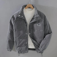 William | Elegante Herrenjacke für Winter Cordmaterial in Grau