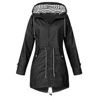 Lisa | Winddichte Regenjacke für mit Kapuze in Schwarz