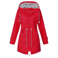 Lisa | Winddichte Regenjacke für mit Kapuze in Rot