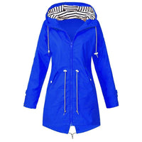 Lisa | Winddichte Regenjacke für mit Kapuze in Blau