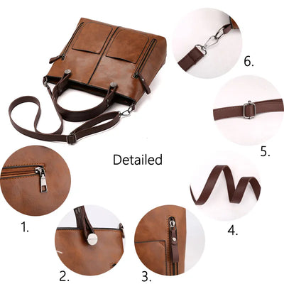Luxuriöse Vintage Leder Umhängetasche für stilbewusste Frauen
