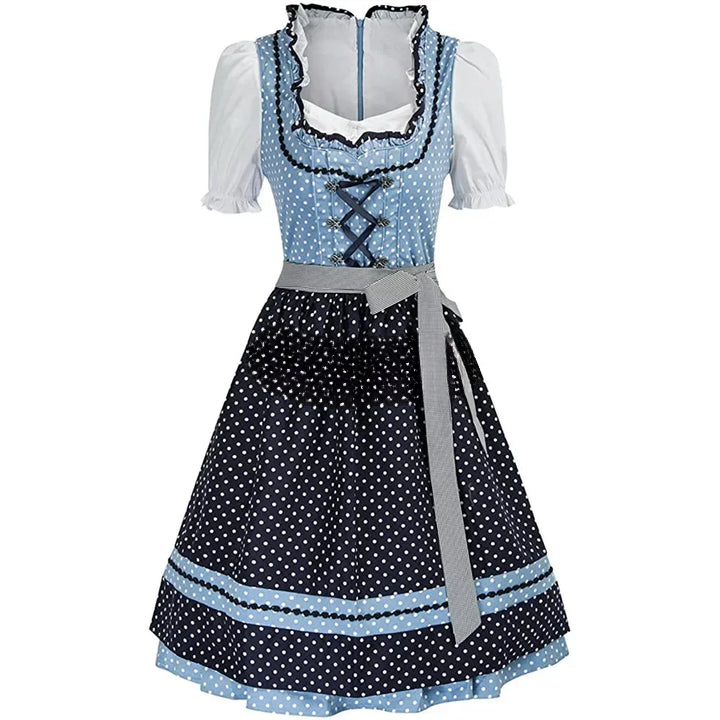 Bronte - Klassisches bayerisches Dirndlkleid mit bestickter Schürze | Traditionelles Oktoberfest Dirndl Kostüm für Damen