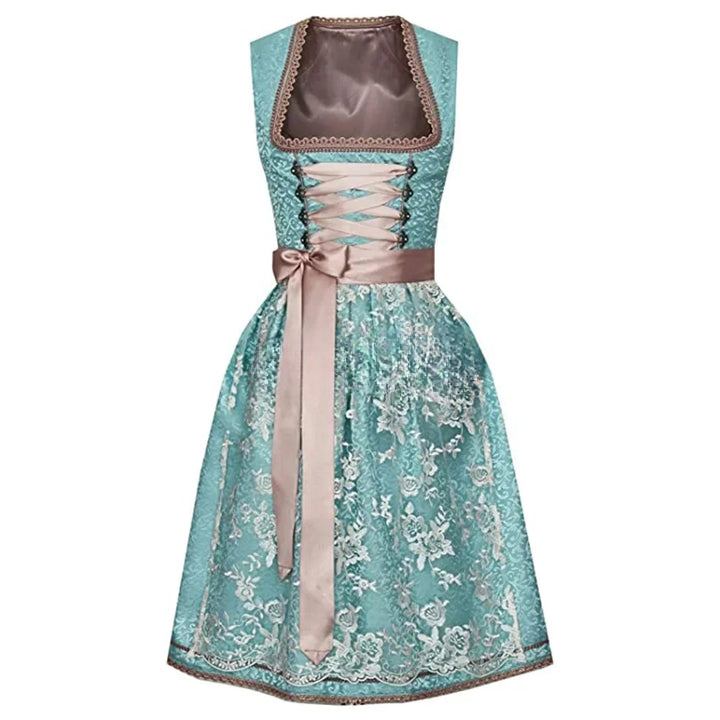 Bronte - Klassisches bayerisches Dirndlkleid mit bestickter Schürze | Traditionelles Oktoberfest Dirndl Kostüm für Damen