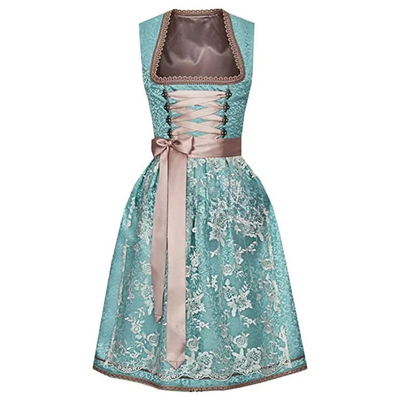 Bronte - Klassisches bayerisches Dirndlkleid mit bestickter Schürze | Traditionelles Oktoberfest Dirndl Kostüm für Damen