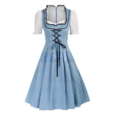 Bronte - Klassisches bayerisches Dirndlkleid mit bestickter Schürze | Traditionelles Oktoberfest Dirndl Kostüm für Damen