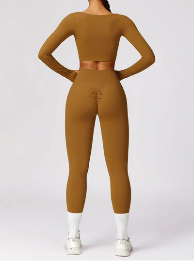 Xelaro | Atmungsaktives Langarm Crop Top für Damen Freizeit