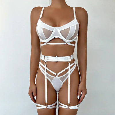 Obsidian | 3-teiliges französisches Dessous-Set