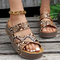 Yrsa- Orthopädische Modesandalen in Schlangenhaut