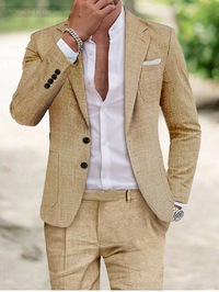 Johan - Stil Herrenhemd aus Leinen - Sommerlich Elegant in Hellbraun