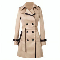 Elegant Gürtel Trenchcoat Damen | Klassisch Zeitlos in Khaki