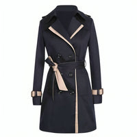 Elegant Gürtel Trenchcoat Damen | Klassisch Zeitlos in Schwarz
