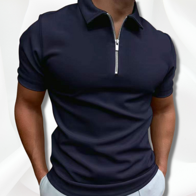 Johan | Herren Kurzarm Poloshirt | mit Reissverschluss