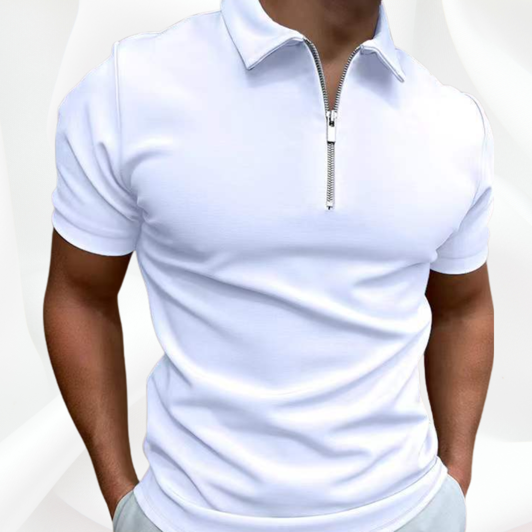 Johan | Herren Kurzarm Poloshirt | mit Reissverschluss