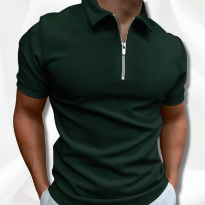 Johan | Herren Kurzarm Poloshirt | mit Reissverschluss