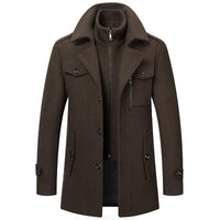 Zweiteilige Herren-Winterjacke mit isolierender Innenjacke – wasserabweisend, stylisch und warm in Kaffee
