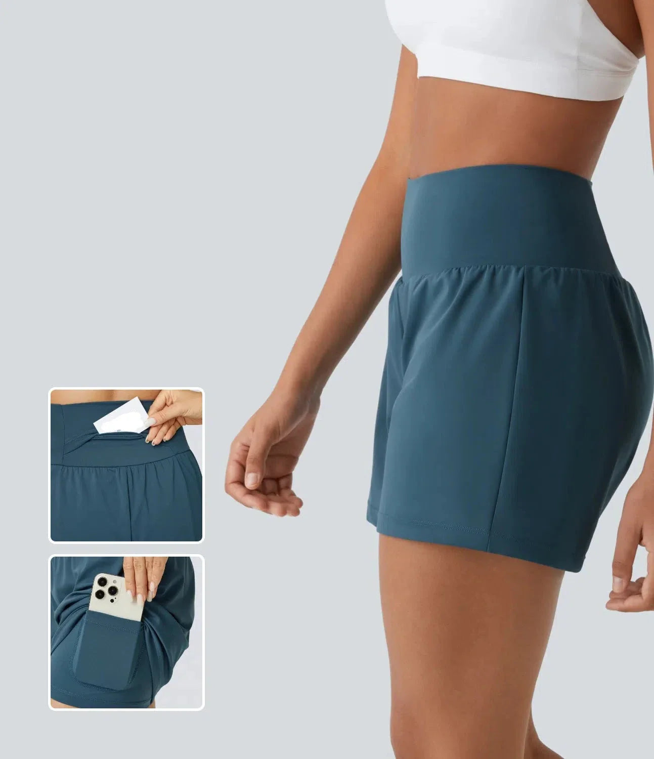 Jorvex | Flexible 2-in-1 Yoga Shorts für Damen Sommer