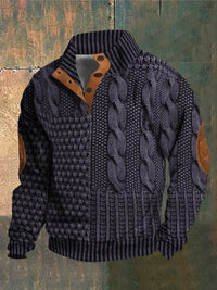 Basil™ – 3D-Print Pullover mit Muster in Lila