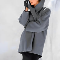 Rhea - Elegante Winterjacke aus Wolle in Grau