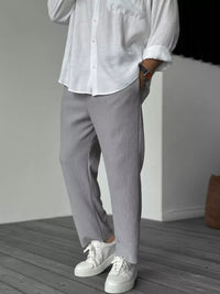 George | Elastischer Bund Gerader Schnitt Hose in Grau