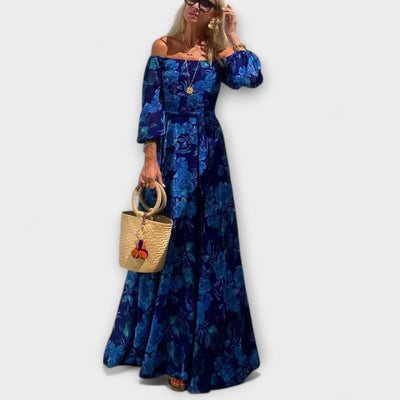 Juniper - Floral Off-Shoulder Smocked Maxi Dress