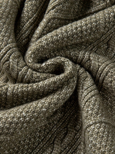 Damen Zopfmusterkleid | Lockeres Langarmkleid