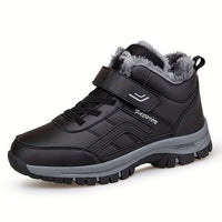 Winterschuhe Herren | Stiefel Mittelhoher Schnitt Mit Schnürung in Schwarz
