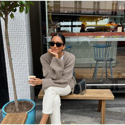 Elma | Klassische gestrickte Damenstrickjacke