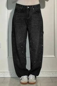 Madeleine | Weit geschnittene High-Waist-Hose in Schwarz