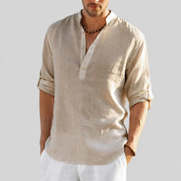 Cordell - Herrenhemd, locker und leicht in Beige