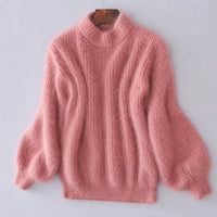 Brenda - Klassischer, weiter Pullover in Rosa