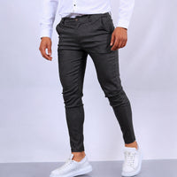 Arjun - Elegante und eng geschnittene Herren-Anzugshose in Dunkelgrau