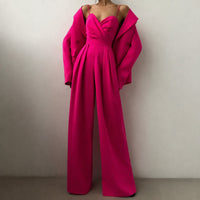 Becca - Stilvoller Jumpsuit mit hoher Taille in Pinkrot