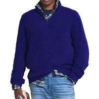 Charlton - Herrenpullover mit Reißverschluss für Wärme in Blau