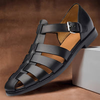 Sofronio - Klassische und komfortable Herrensandalen in Schwarz