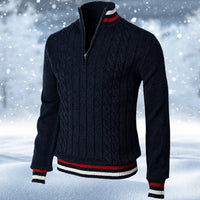 Ralph - Eleganter Herrenpullover mit Reißverschluss in Dunkelblau