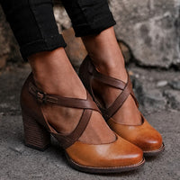 Miley - Stilvolle Damenclogs mit Absatz in Braun