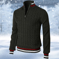 Ralph - Eleganter Herrenpullover mit Reißverschluss in Grün